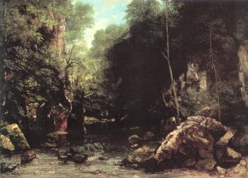 Gustave Courbet : The Shaded Stream (The Stream of the Puits Noir)